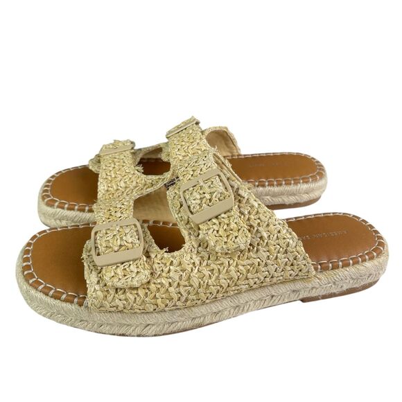 American Eagle Women’s Slide Sandals Size 9 Woven Espadrille Flats Open Toe - Picture 4 of 10